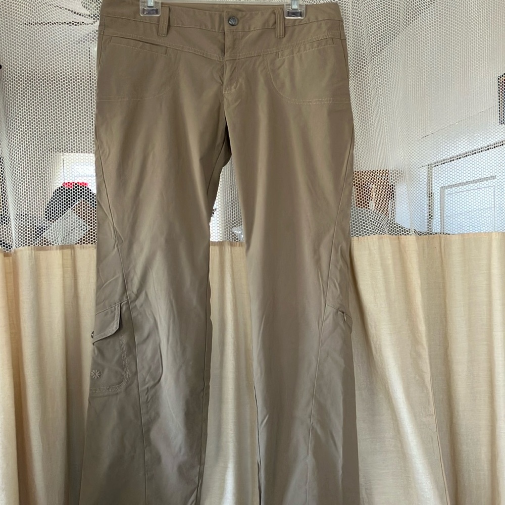 Tan Cargo Pants with Relaxed Fit and Belt Loops